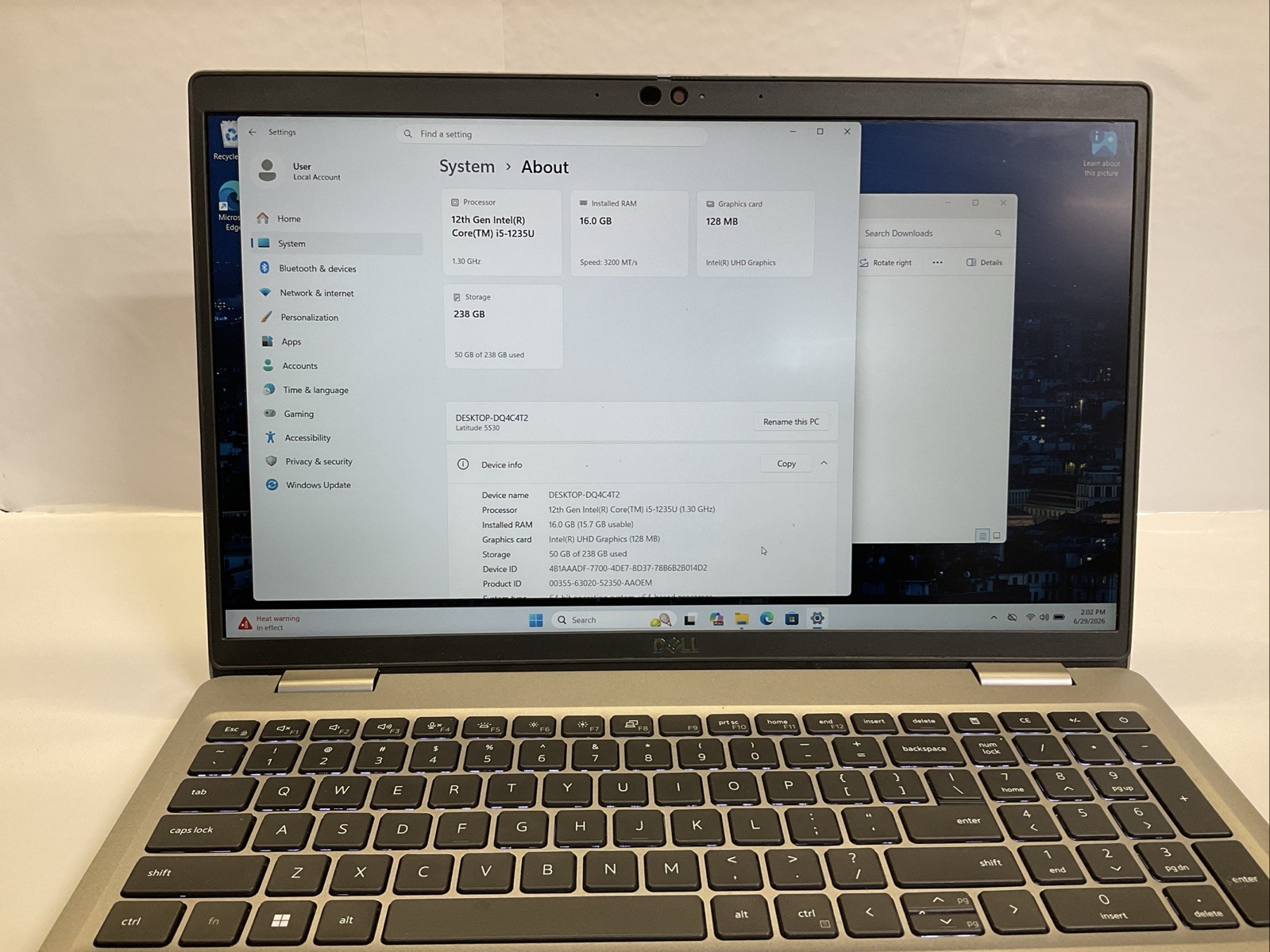 Dell Latitude 5530/ 15.6-inch/ i5-12th Gen/ 16GB RAM/ 256GB SSD/FHD/W11/AC(127F)