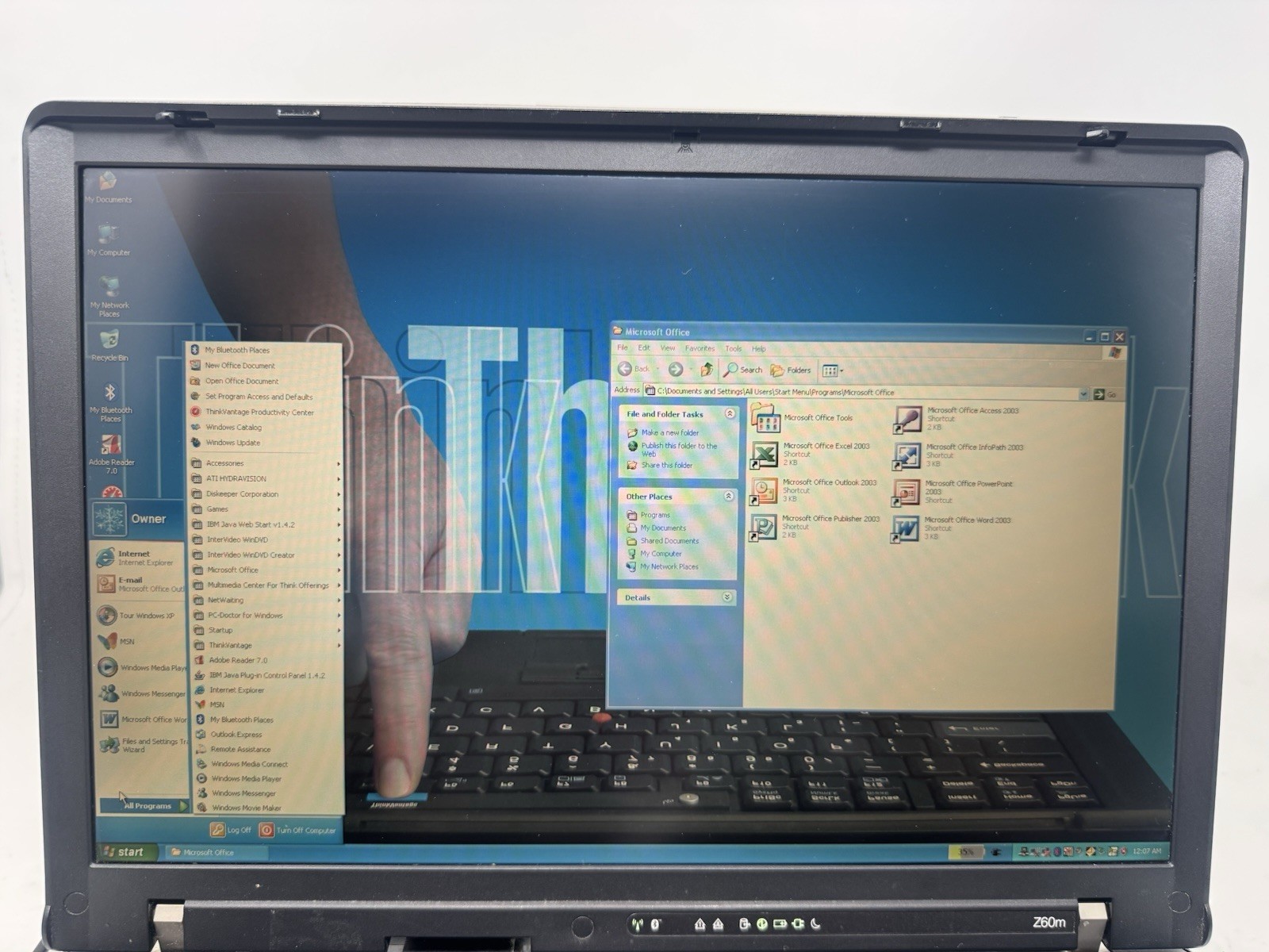 IBM ThinkPad Z60M Pentium M 2.0GHz 2GB RAM 80GB HDD XP Pro Radeon X600