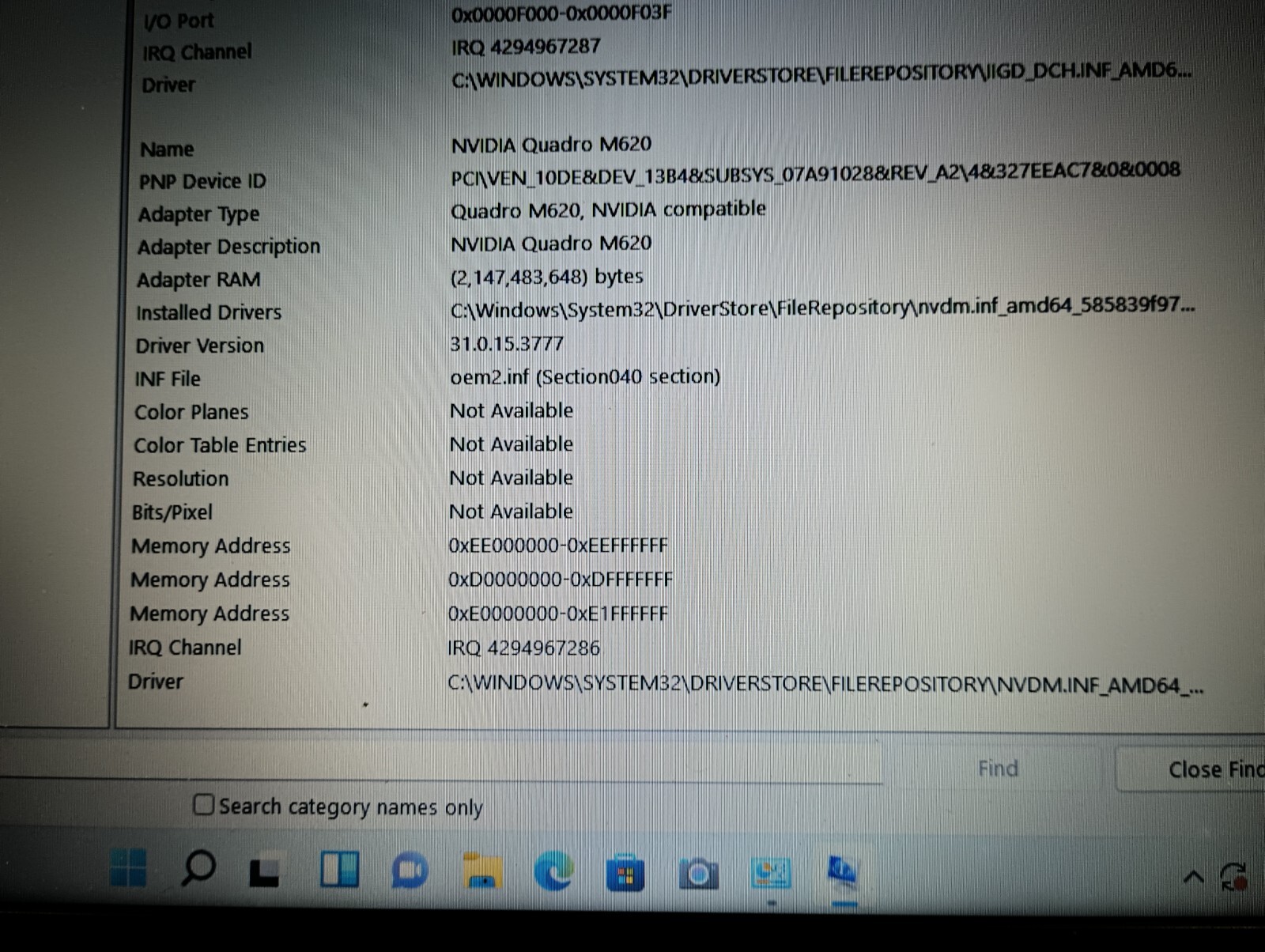 12111 Precision3520 w/charger.i7 7th gen(4cores)8GB.512GB SSD.Hybrid.15.6″W11