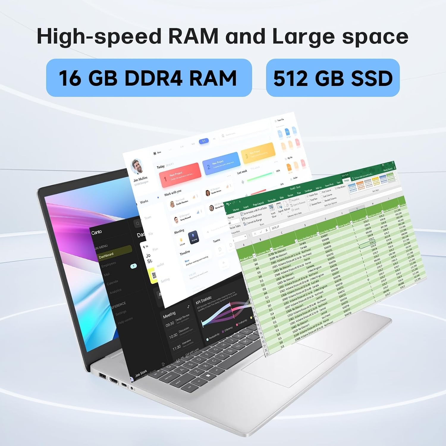 HP 17.3″HD+ Laptop – Backlit Intel Core i5-1334U 10cores 16GB 1TB SSD Win 11 P