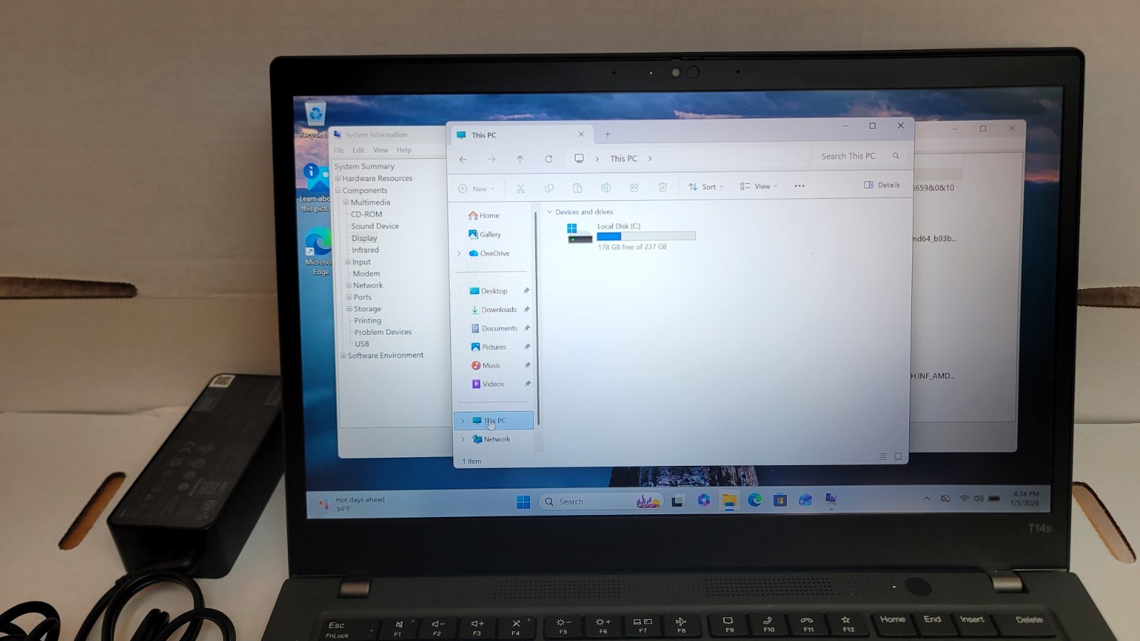 LENOVO ThinkPad T14s 11th Gen i7-1185G7 W11Pro 16GB 256GB SSD TouchScreen!