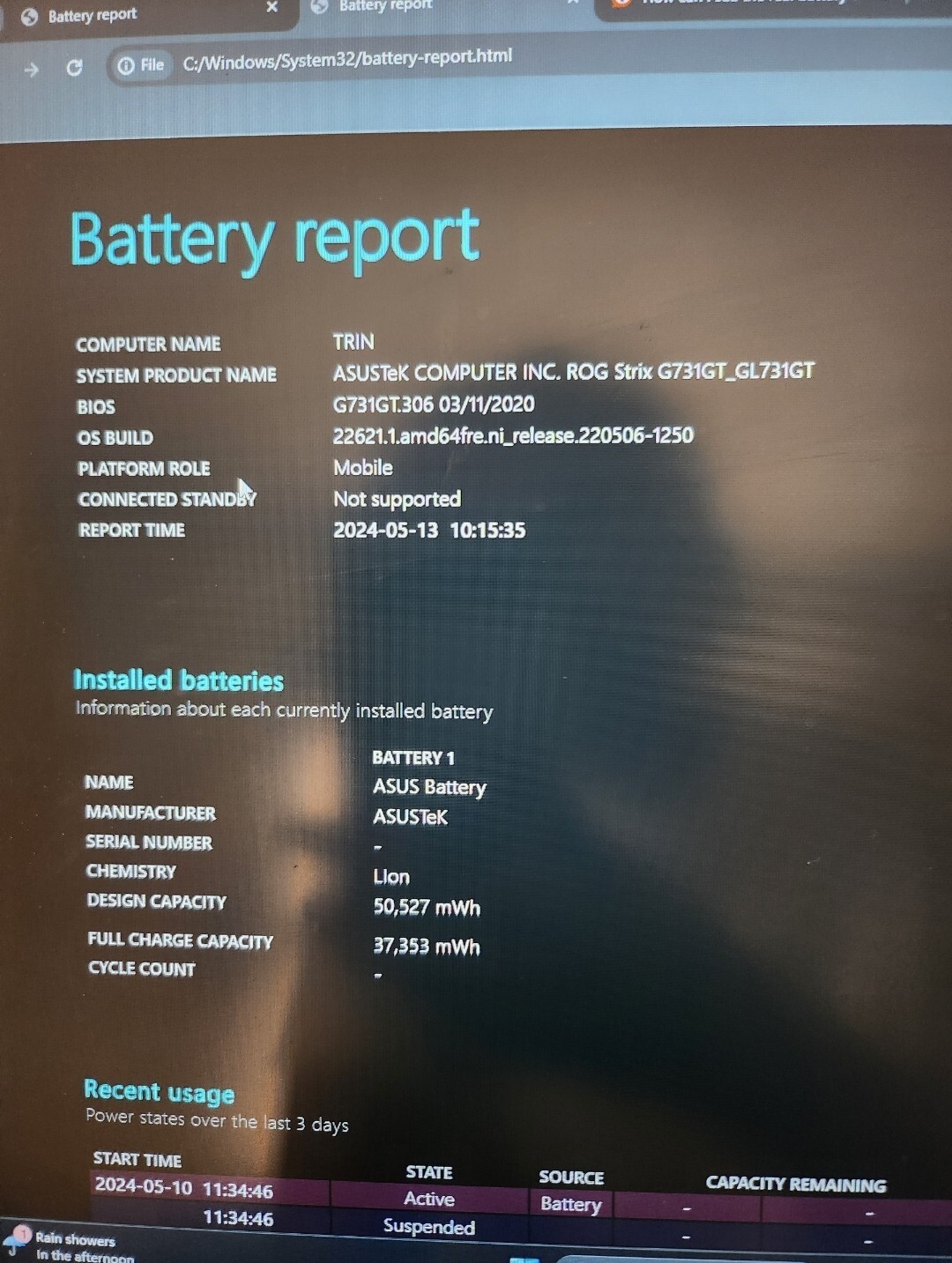 ASUS ROG Strix G17 Notebook/Laptop 17.3 in Black – G713RCRS73