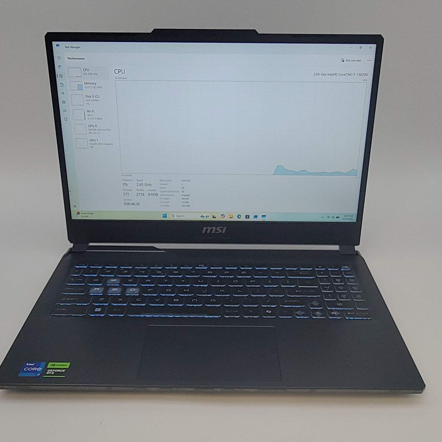 MSI Cyborg 15 A13VF 16″ i7-13620H 2.4GHz 8GB RAM 1TB SSD SSD GeForce RTX 4060