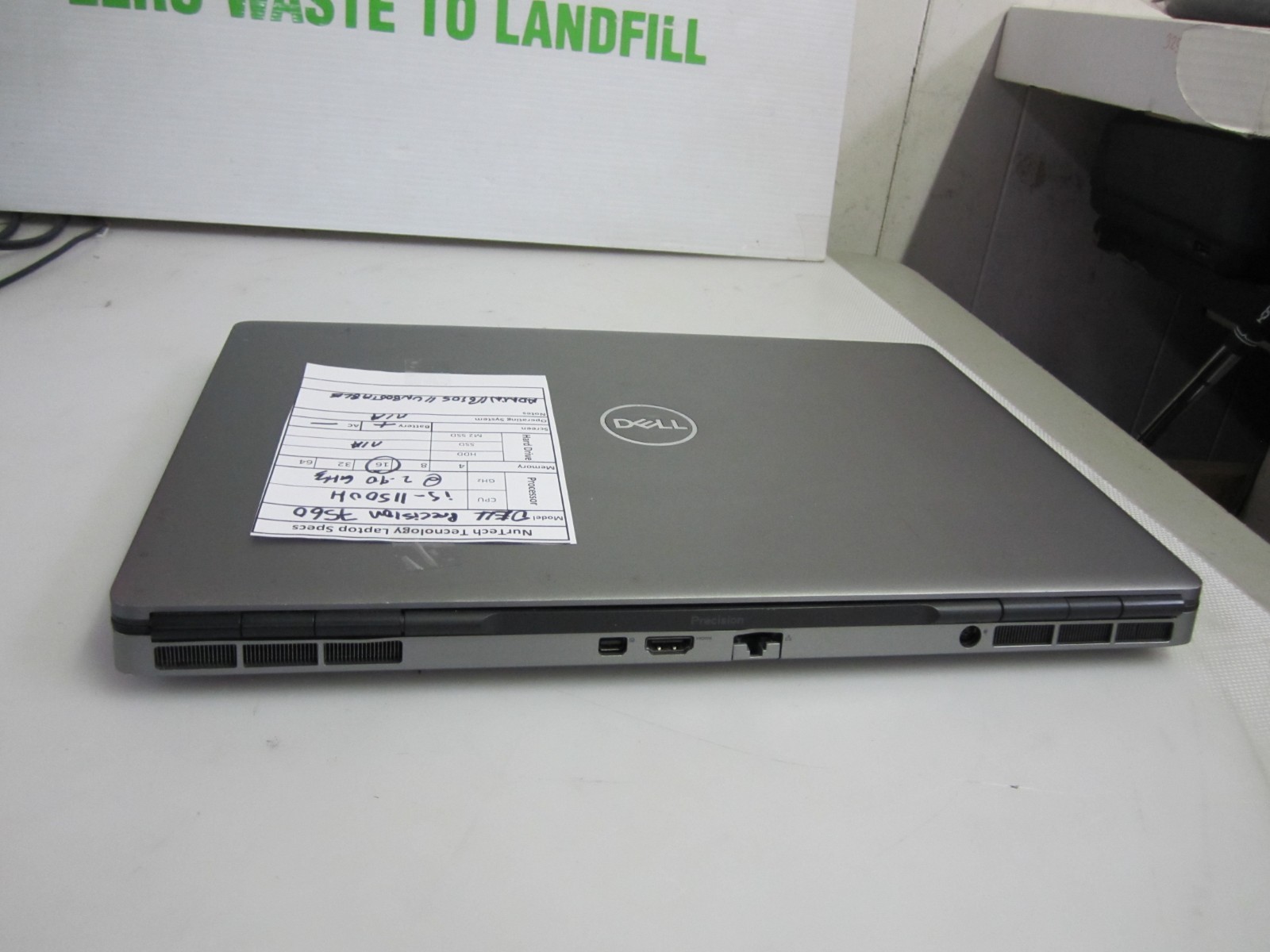 DELL PRECISION 7560 i5-11500H 2.9GHz 16GB Laptop NO OS/HDD/AC BIOS
