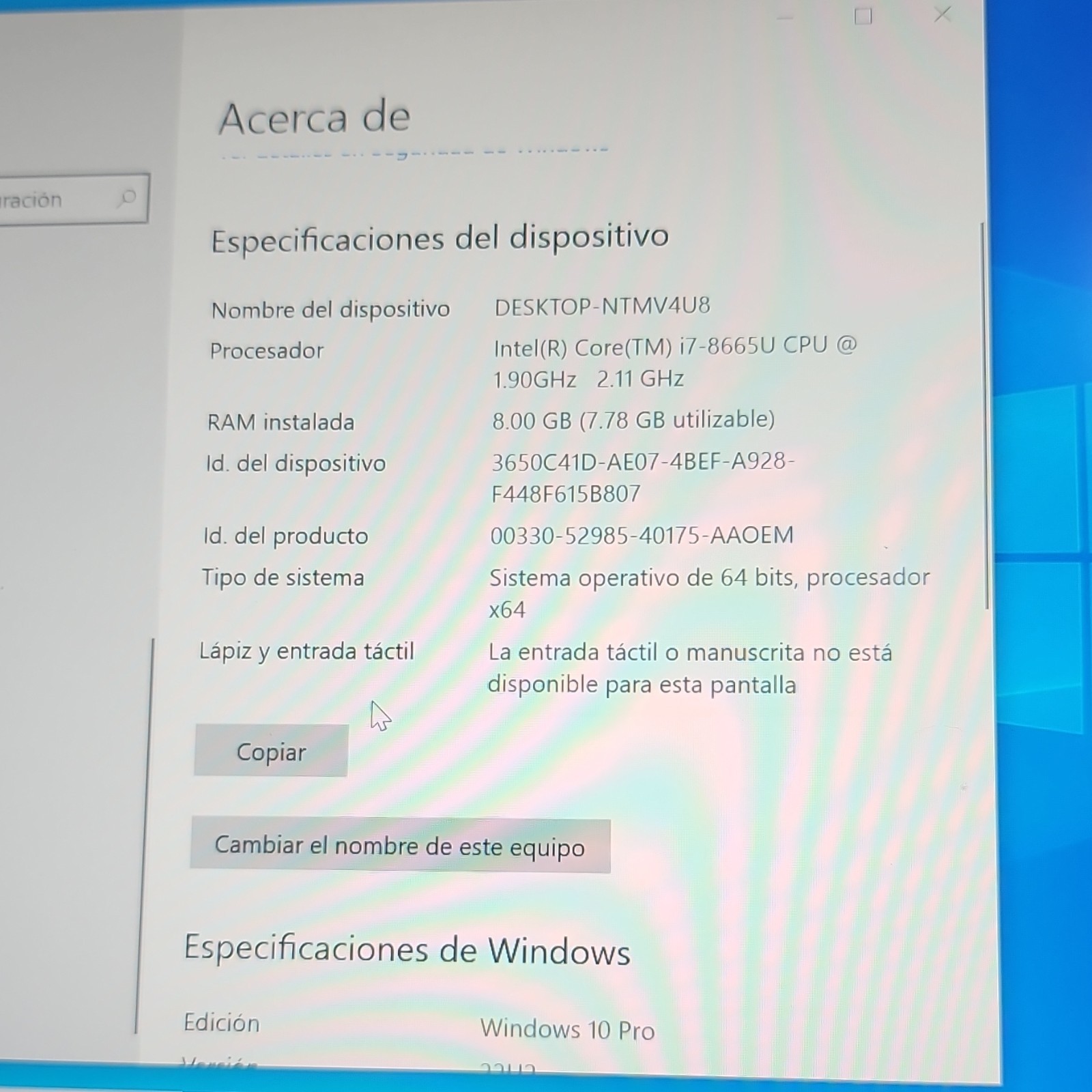 Dell Latitude 5300 15.6″ Laptop Intel i7-8665U 8GB RAM 237GB SSD Windows 10 Pro
