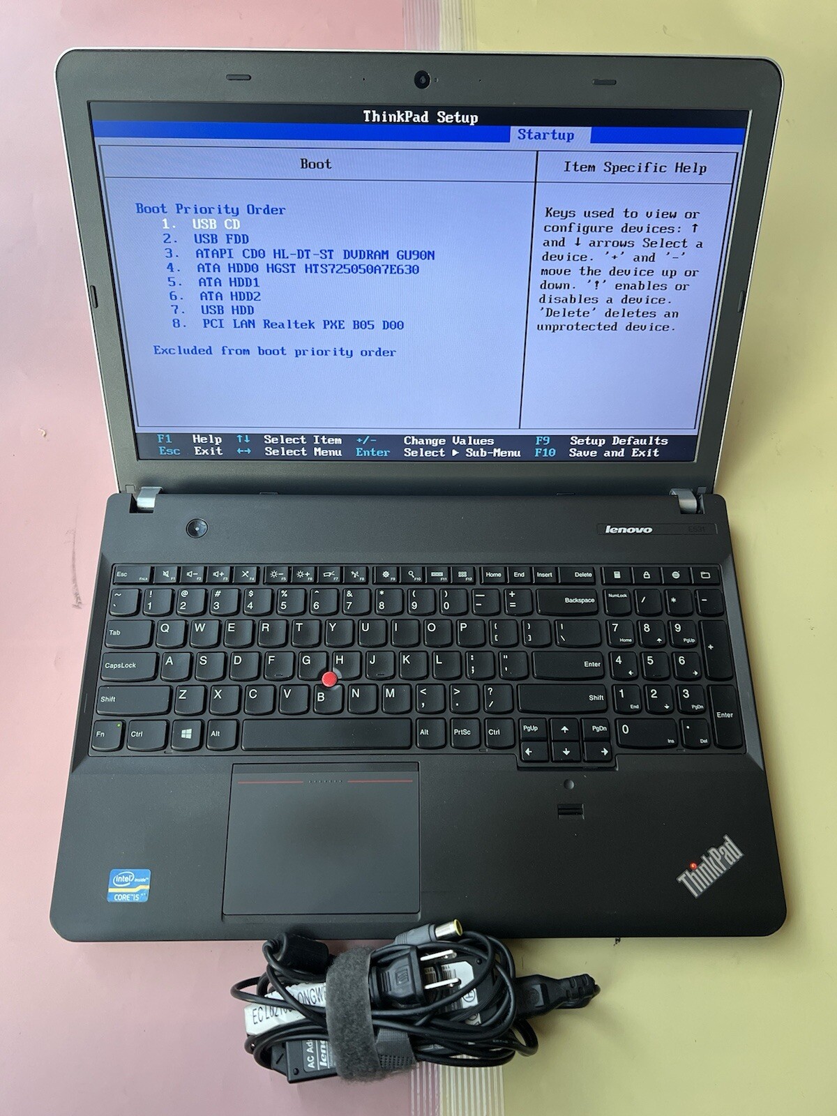 LENOVO ThinkPad E531 15.6” Core i5-3230M 2.60GHz 8GB RAM 500GB HDD HDMI WEBCAM