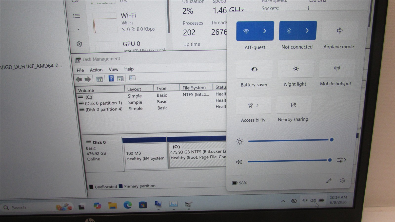 HP Probook 450 G10 i5-1334U 1.3GHz 16GB RAM 512GB NVME 15.6″ W11P Touch MISS KEY