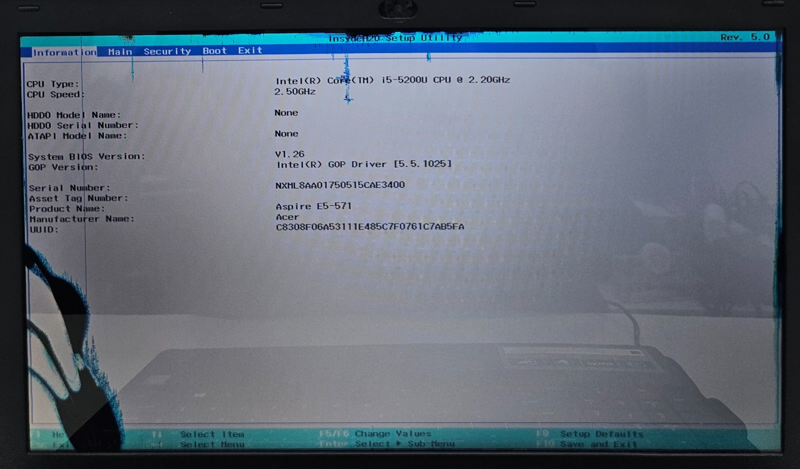 ACER ASPIRE E5-571-58FP Laptop Intel Core i5-5200U 4GB RAM NO HD/OS (FL)