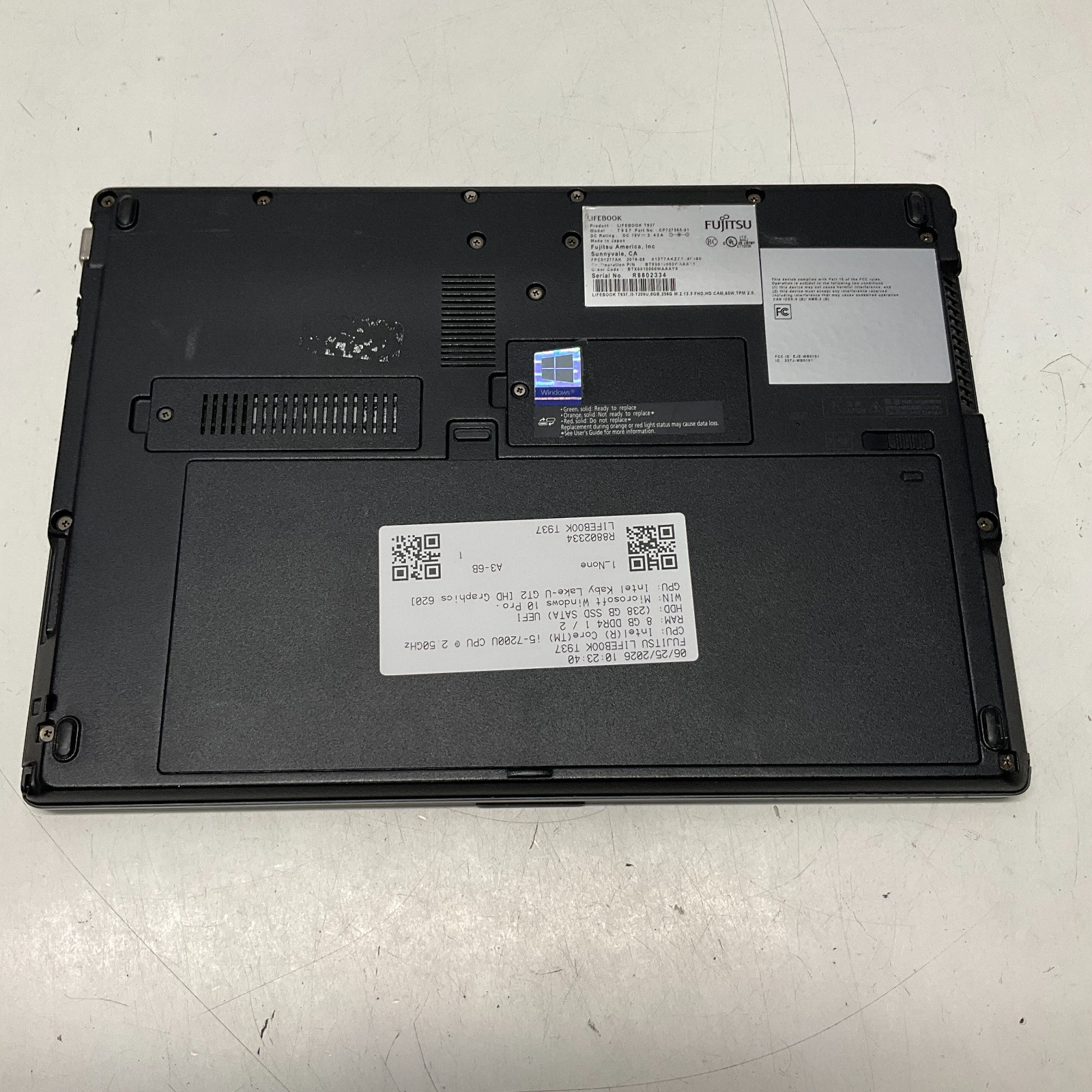 Fujitsu Lifebook T937 i5-7200U 2.5GHz 8GB RAM 256GB SSD Windows 10 Pro Touch