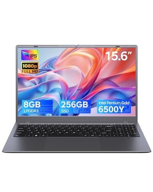 15.6 Inch Laptop with Pentium Gold 6500Y(Up to 3.4GHz), 8GB RAM 256GB 256 GB