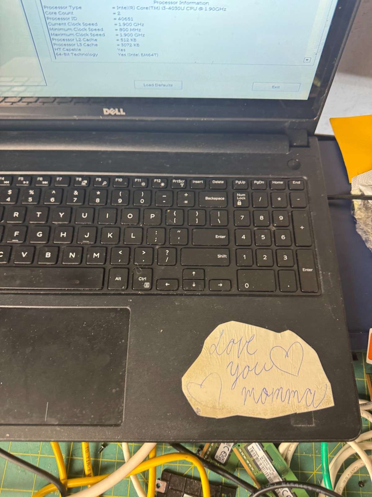 DELL INSPIRON 5558 Core i3-4030U 6GB RAM 500GB HDD 15.6″ Laptop for Repair #5108