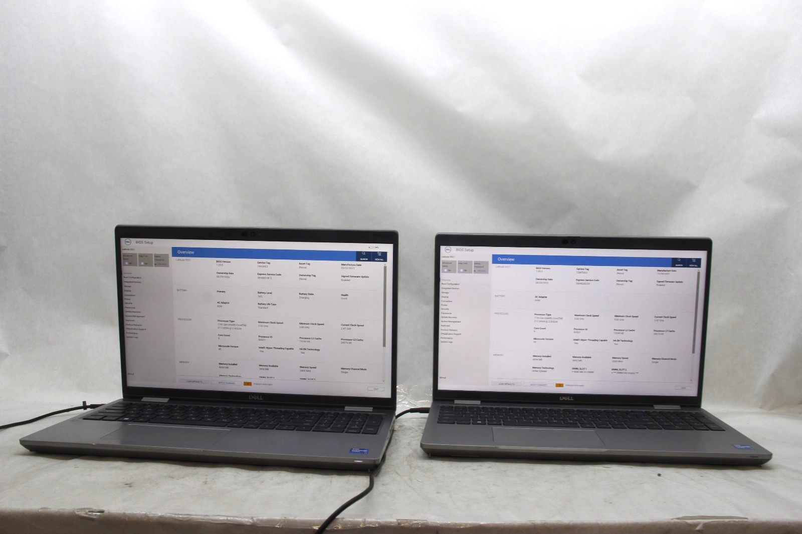Lot of 2 Dell Latitude 5521 15.6″ Laptops i7-11850H 4 GB RAM NO SSDS AS-IS