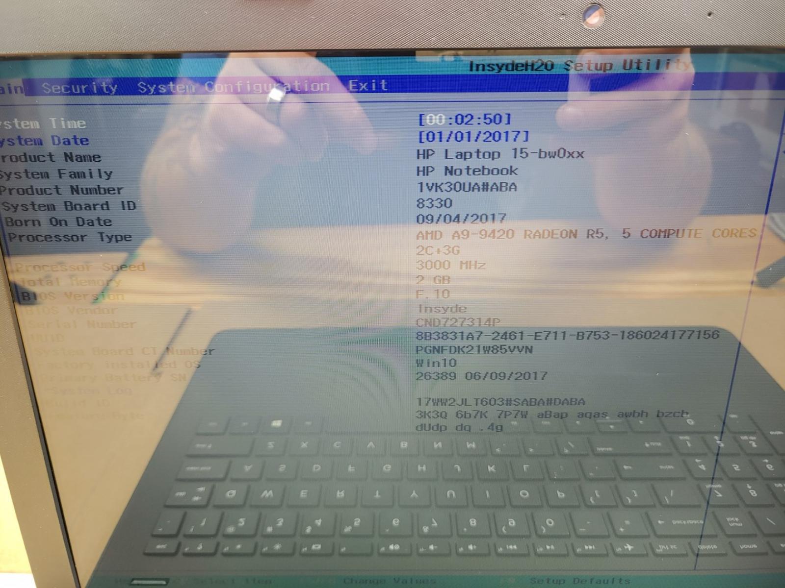 HP Notebook 15-bw032nr 15.6″ AMD A9-9420 Radeon R5✔2GB✔ **NO HDD/ NO OS/ NO AC**