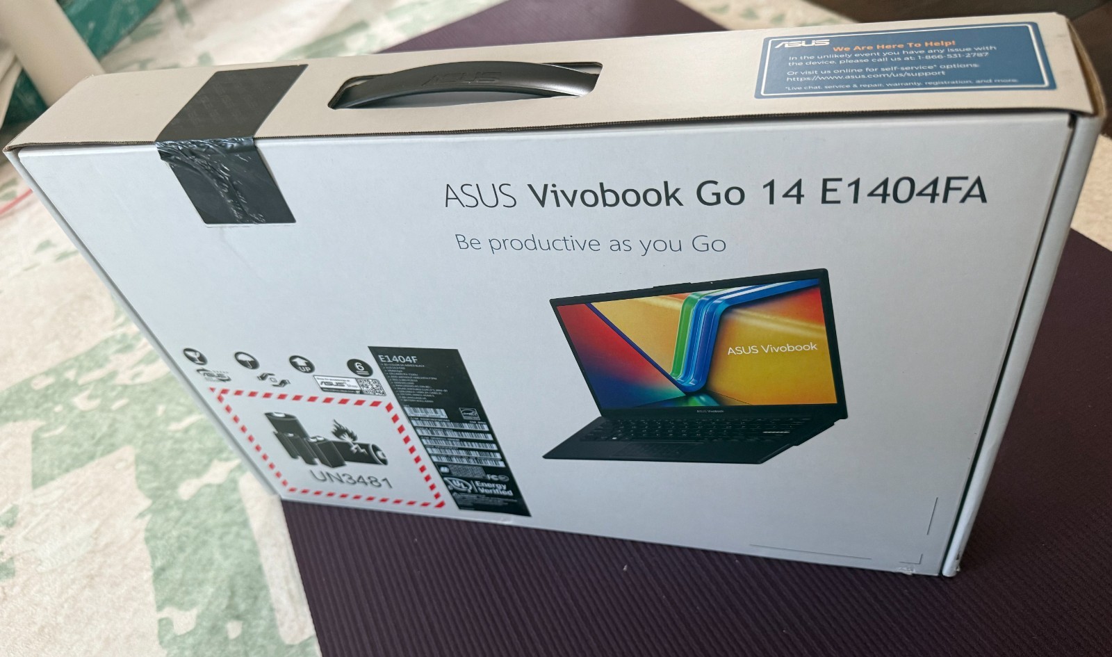 ASUS 14″ Laptop – AMD Ryzen 4GB RAM 128 SSD Black (E1404FA-TH31)