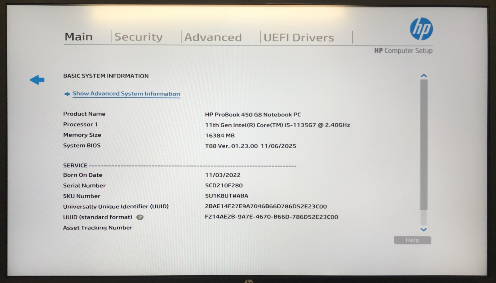 HP ProBook 450 G8 15.6″ Laptop i5-1135G7 16GB RAM 256GB NVMe