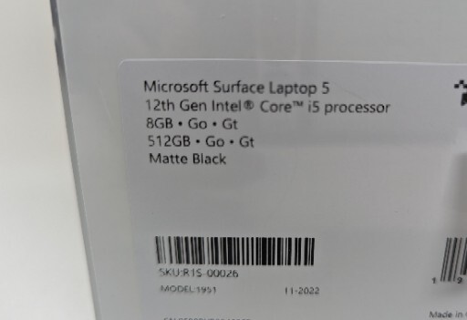 Microsoft Surface Laptop 5 13.5″ (512GB SSD, Intel Core i5 12th Gen. New-Sealed