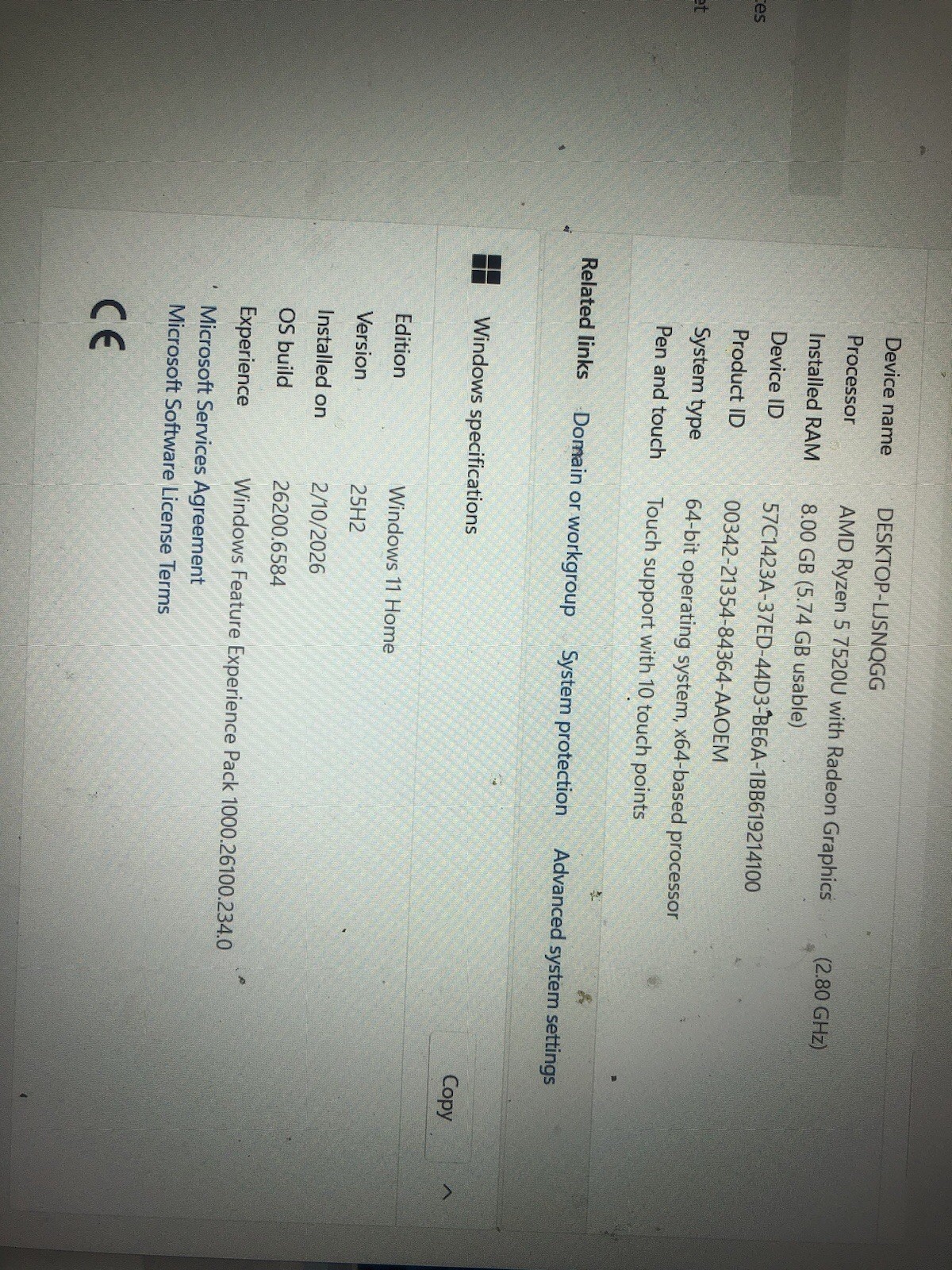 LENOVO IDEAPAD1 15AMN7