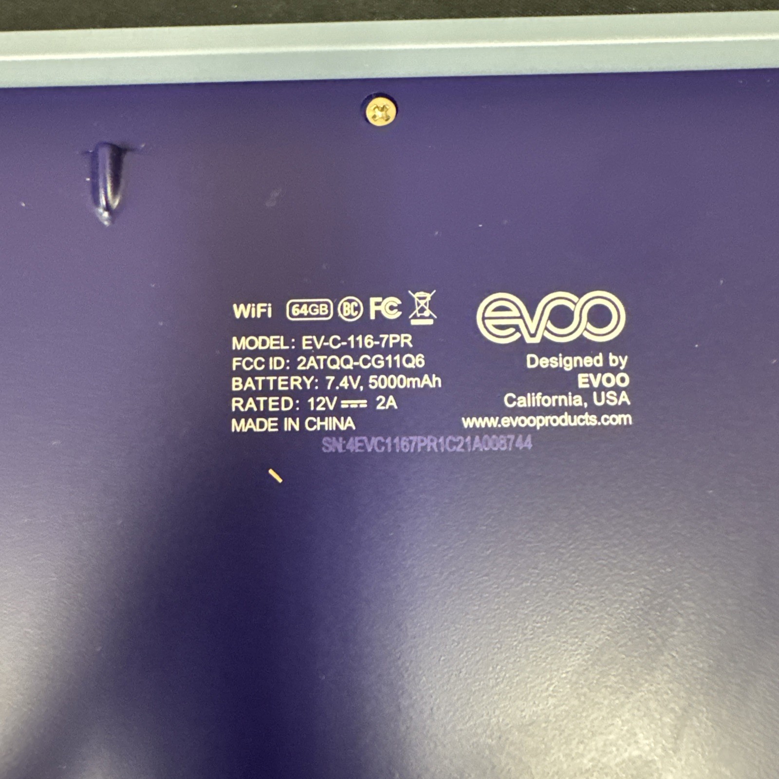 EVOO Notebook 11.6″ Laptop, Intel Celeron N4000, 4GB RAM, 64GB HD