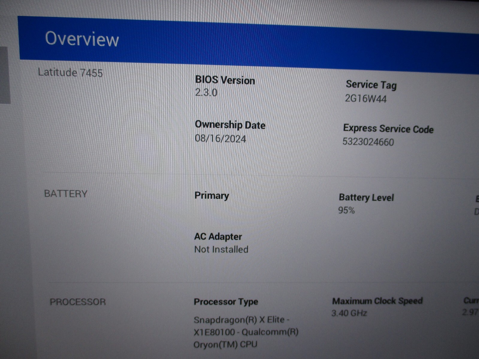 Dell Latitude 7455 Laptop 14″ QHD+ TouchScreen Snapdragon X Elite 32GB RAM 512GB