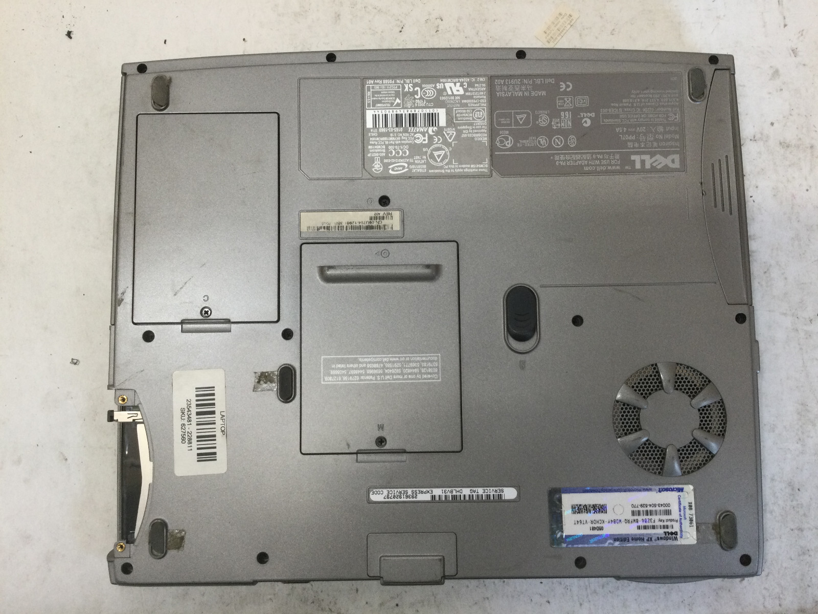 DELL INSPIRON 1100 – FOR PARTS – INTEL CELERON – 256MB RAM – READ DESCRIPTION-BB