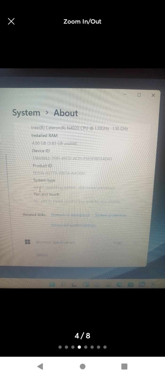 ASUS E210M 11.6″ Celeron N4020 4GB 64GB eMMC Win 11 Home Black