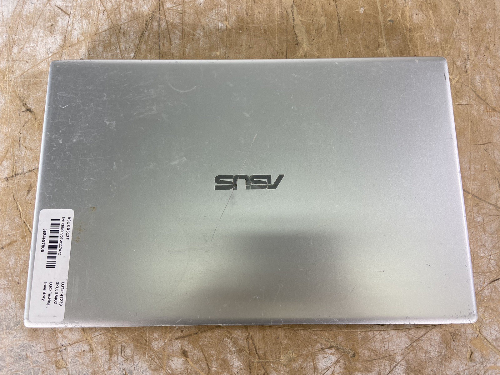 ASUS X512F i7-8565U @ 1.8GHz, 8GB RAM, NO HDD/OS – (FOR PARTS)