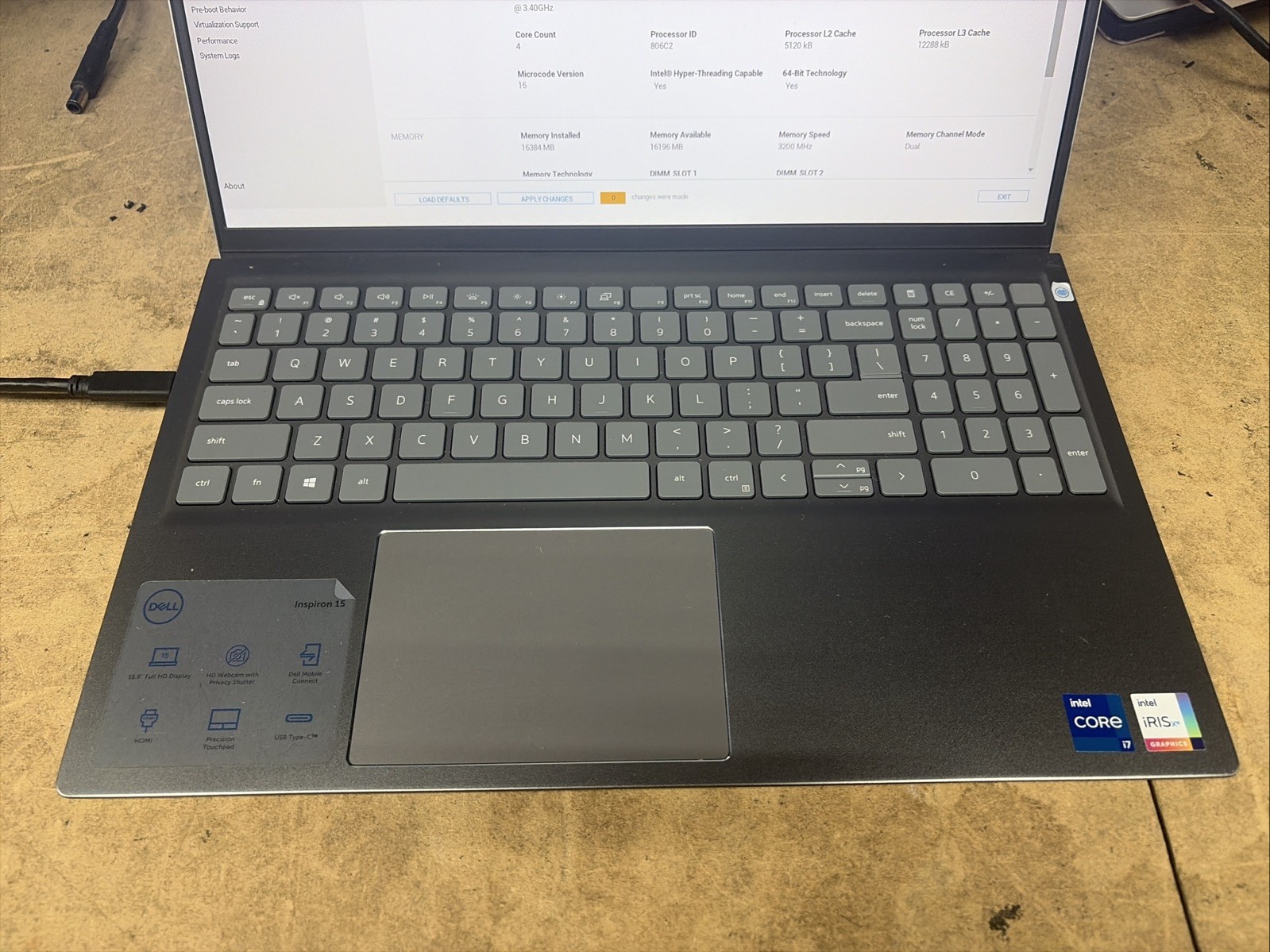 Dell Inspiron 15 5510 15.6″ FHD i7-11390H 16GB RAM 512GB SSD No OS
