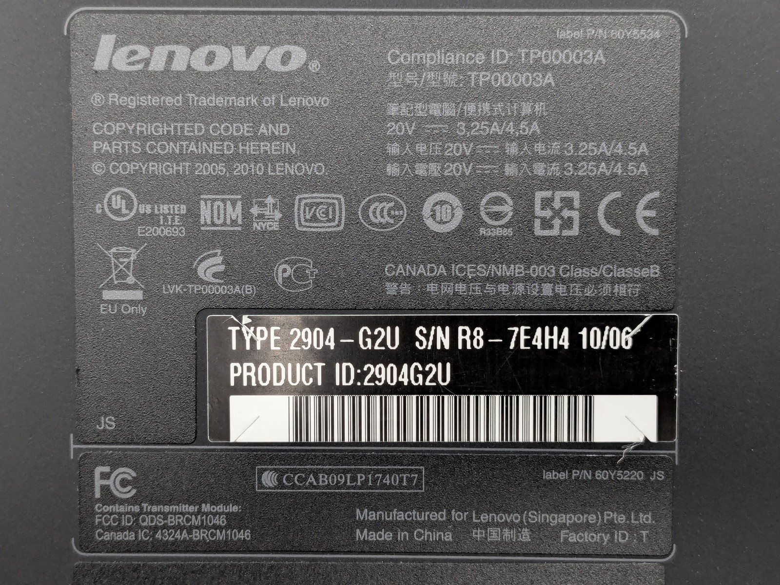 Lenovo ThinkPad T410S 14″ I5-520M FP Reader Motherboard Palmrest *READ*