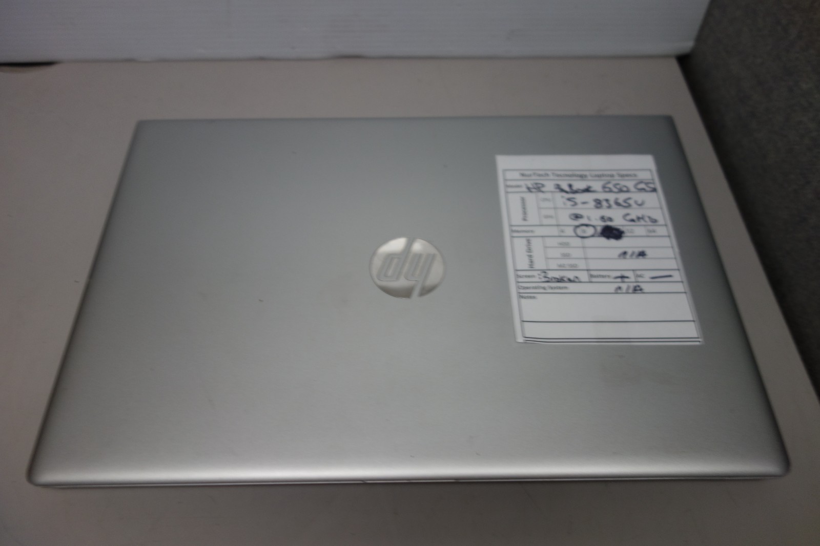 HP PROBOOK 650 G5 15.6″ i5-8365U 1.6GHz 8GB [NO HDD/AC/OS] Laptop