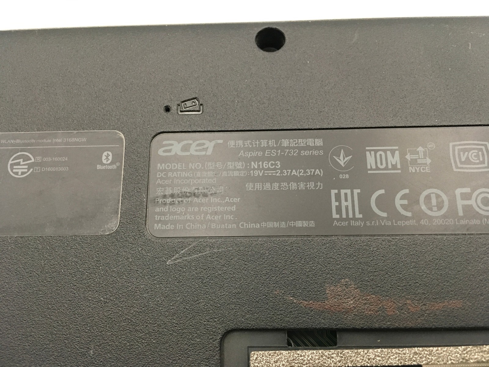ACER ASPIRE ES1-732 – FOR PARTS/REPAIR – INTEL PENTIUM N4200 – NO RAM – READ -BB