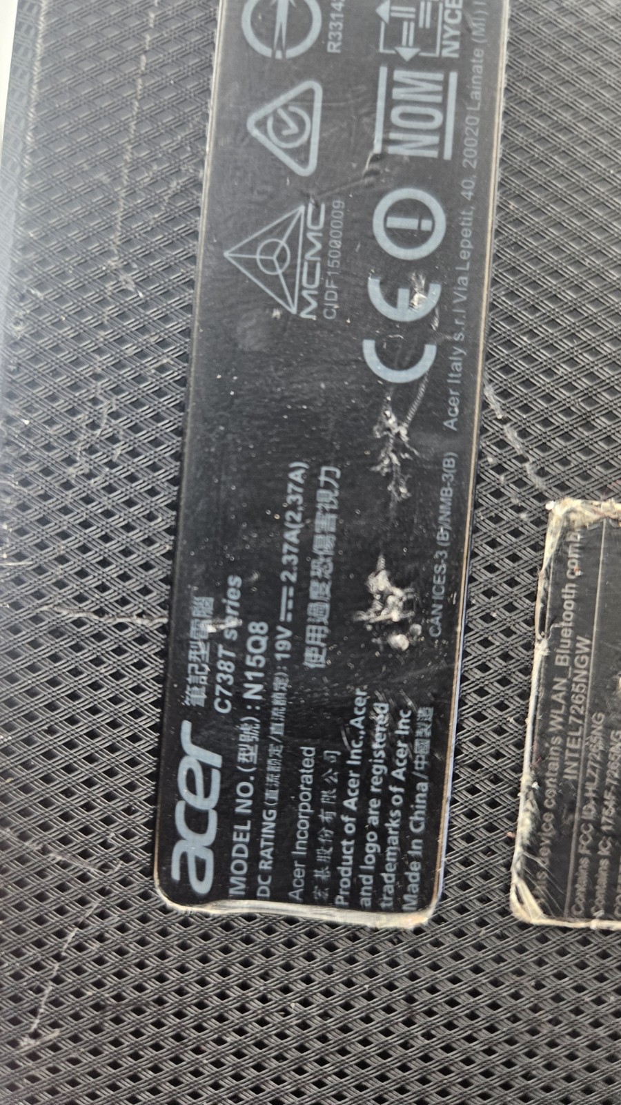 Acer C738T series Chromebook N15Q8 11.6″