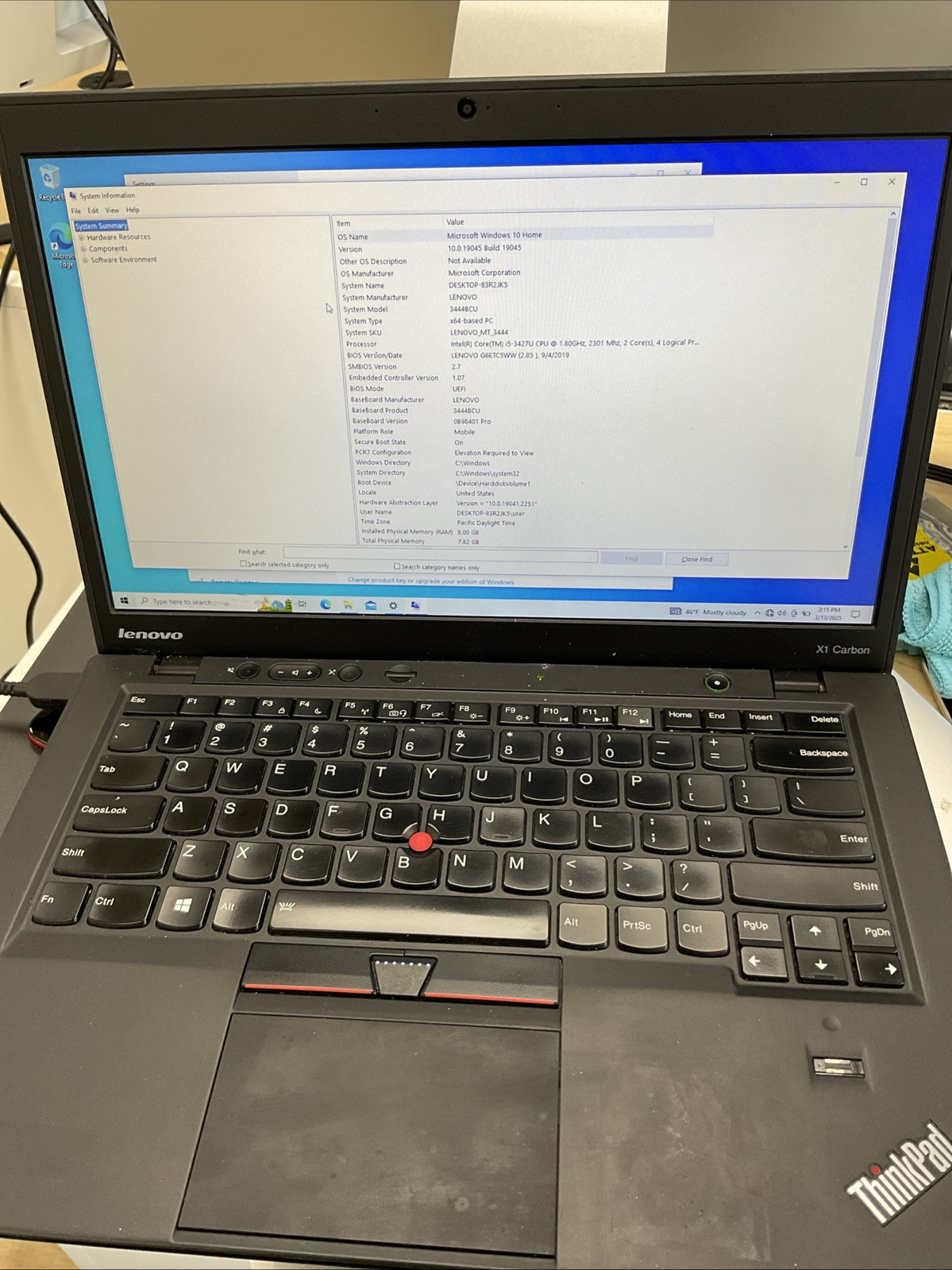Lenovo X1 Carbon I5 8GB 128GB SSD 1st Gen Read
