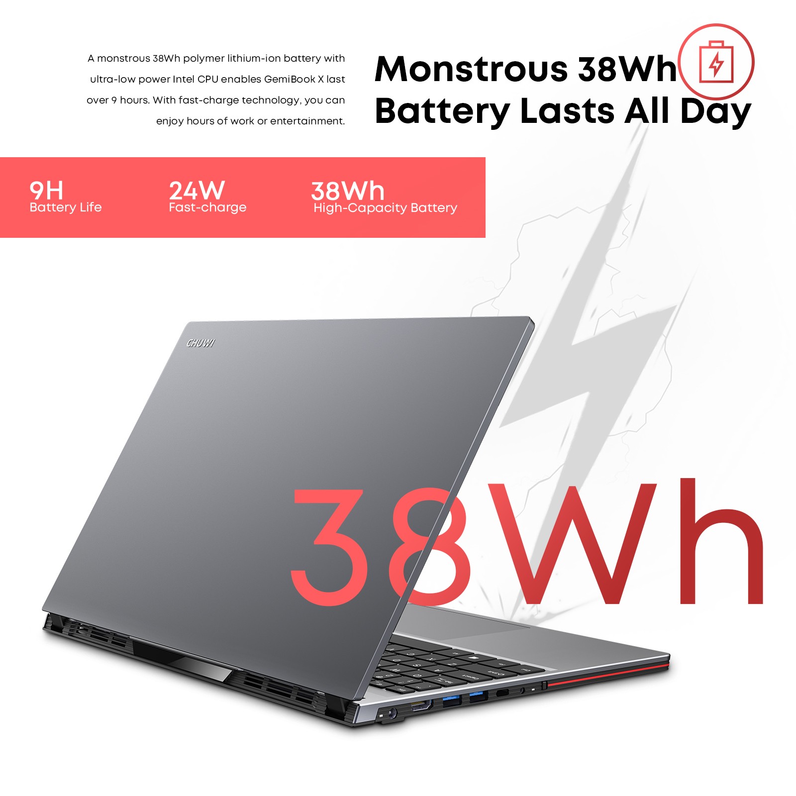 CHUWI Gemibook X 15.6 Inch Windows Laptop Intel Celeron N5100 4GB RAM 128GB SSD
