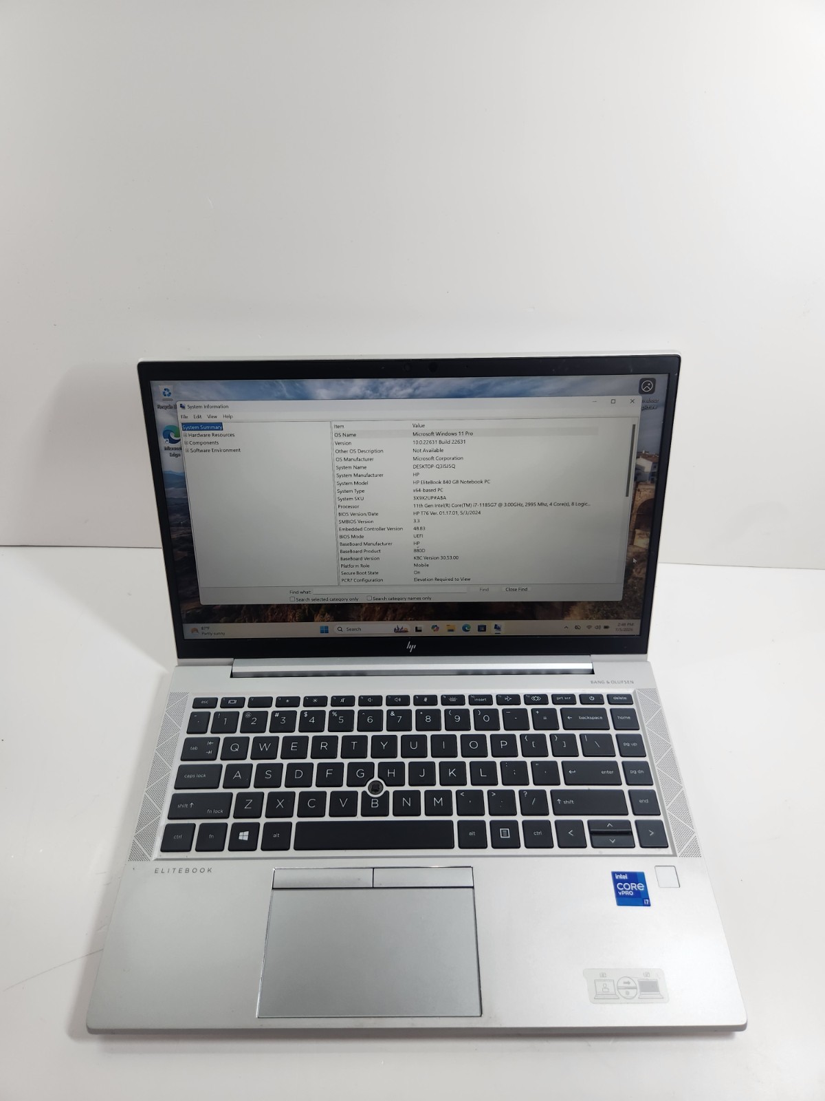 HP ELITEBOOK 840 G8 14″ i7-1185G7 16GB RAM 256GB NVMe WINDOWS 11 PRO GRADE B-