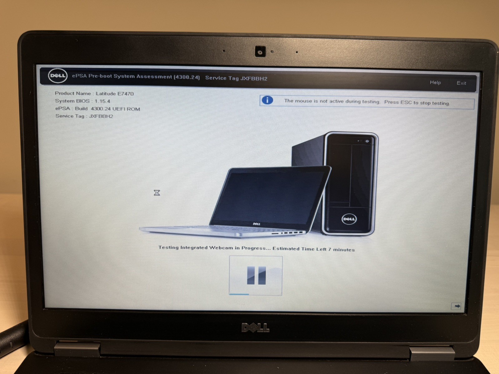 Dell Latitude E7470 Laptop Intel i7 6th Gen No HD/OS/AC Adapter- Swollen Battery