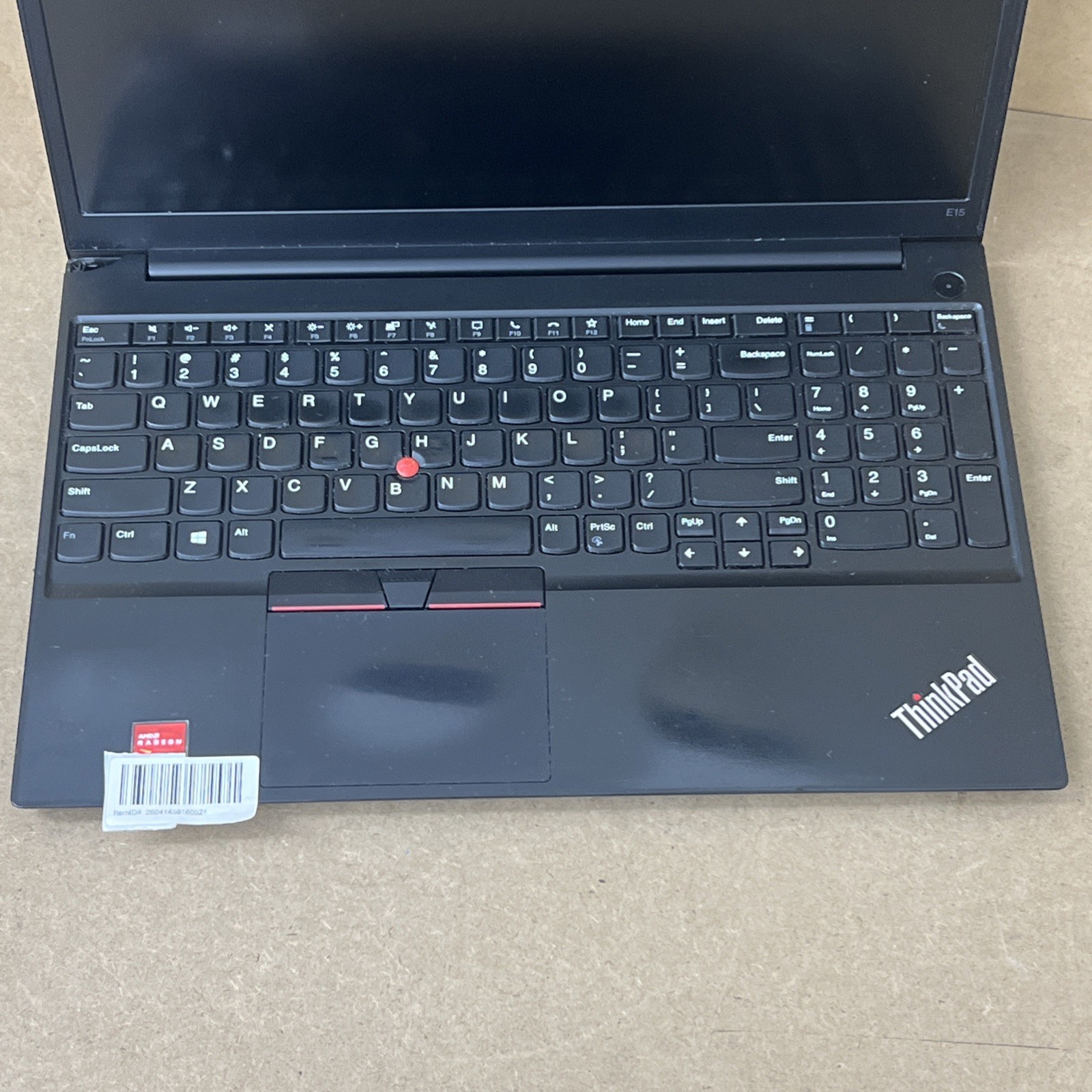 Lenovo ThinkPad E15 Gen 2 AMD Ryzen 5 4500U 8GB Ram – Fair *No SSD/OS, Low Batt*