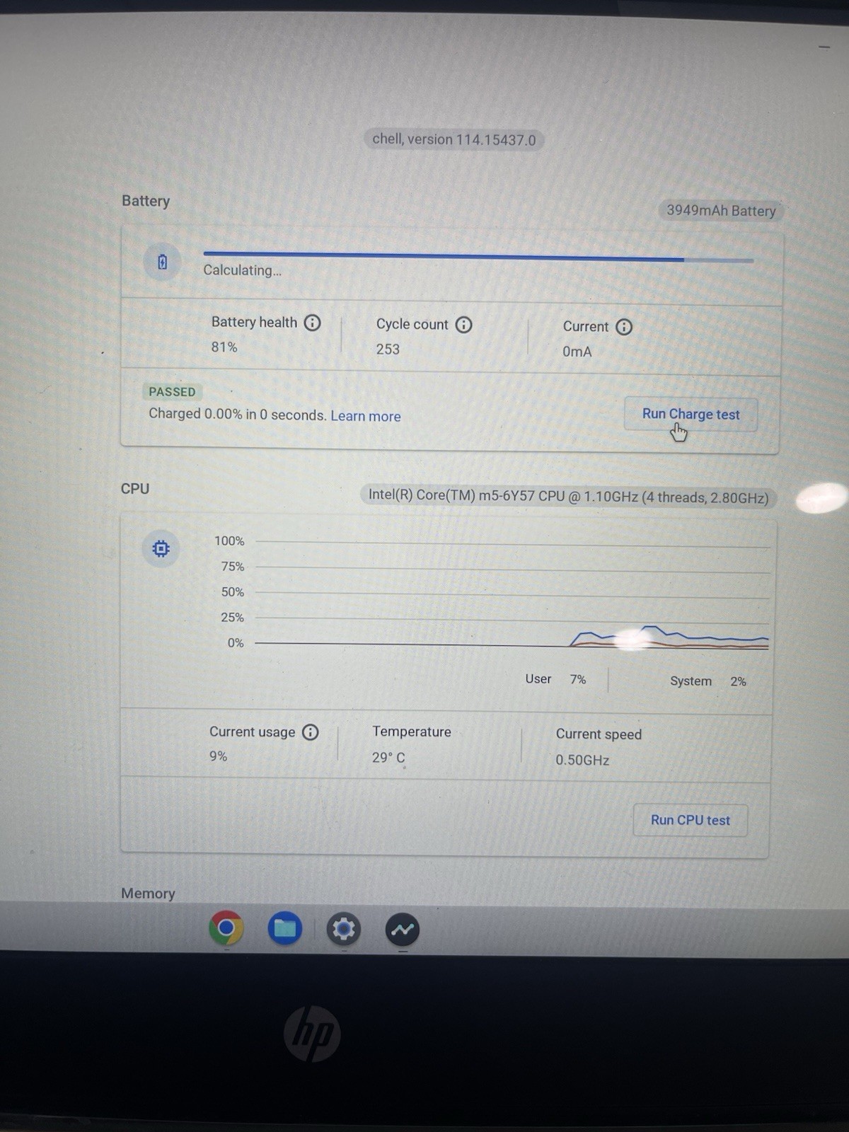 HP 13 G1 Chromebook Intel M5-6Y57 13.3” 8GB, 32GB SSD