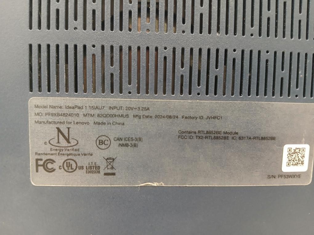 LENOVO IDEAPAD 3 15IAU7 (P06035585)