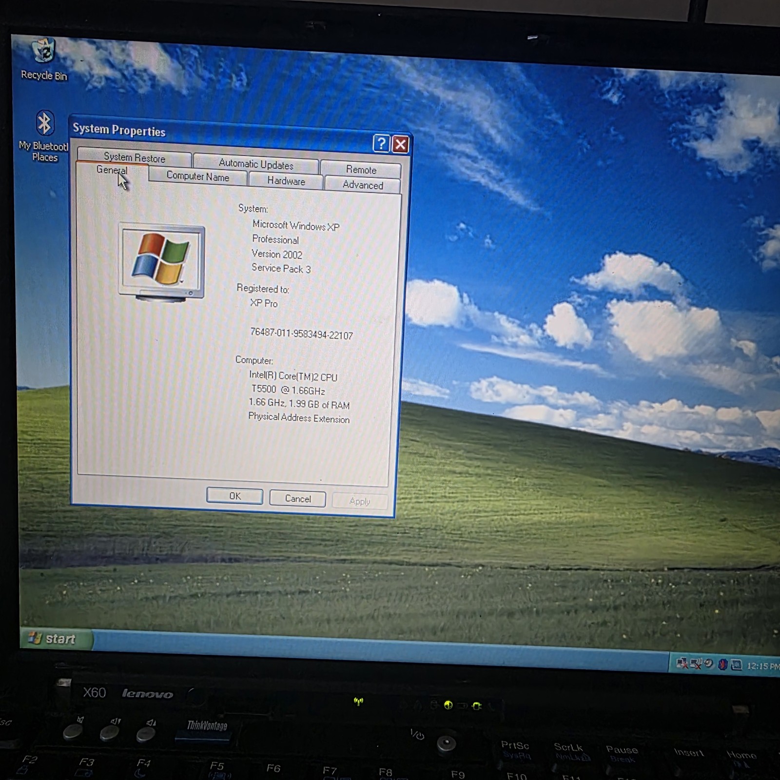IBM Lenovo ThinkPad X60 12.1″ Laptop Tablet C2Duo T5500 80GB WIN XP