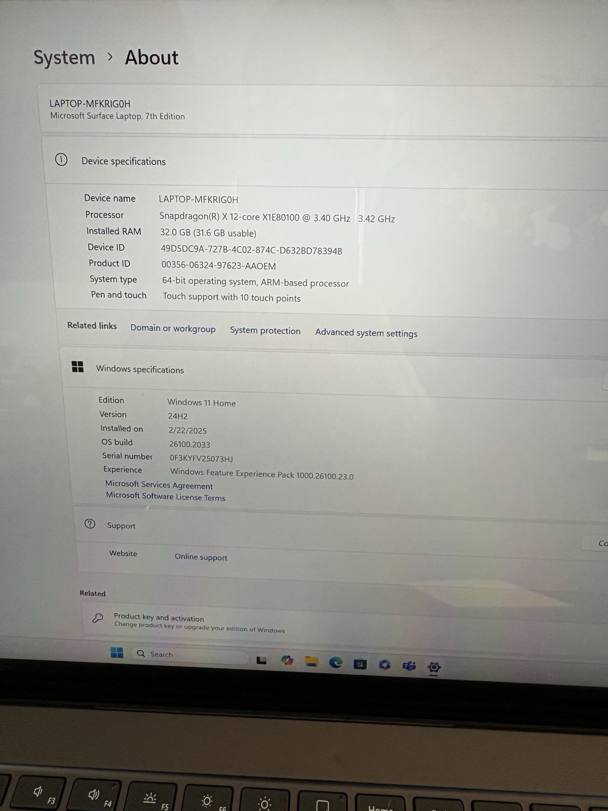 Microsoft Surface Laptop 7 Copilot+ 15″ Touch Snapdragon X Elite 32GB 1TB