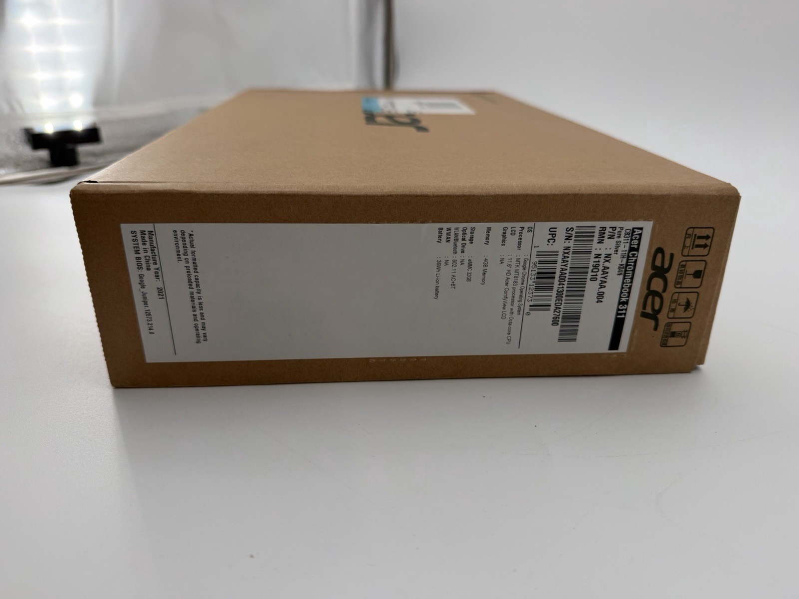 Acer chrome book CB311-11H- KO4N Pure silver Model-N19Q10