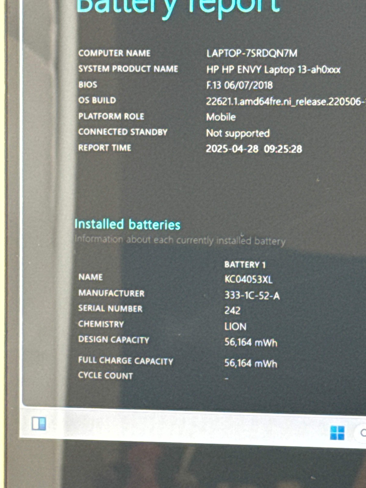 HP Envy 13-ah0075nr 13.3″ Laptop i5-8250U 8GB RAM 128GB SSD Win 11 Pro + Charger