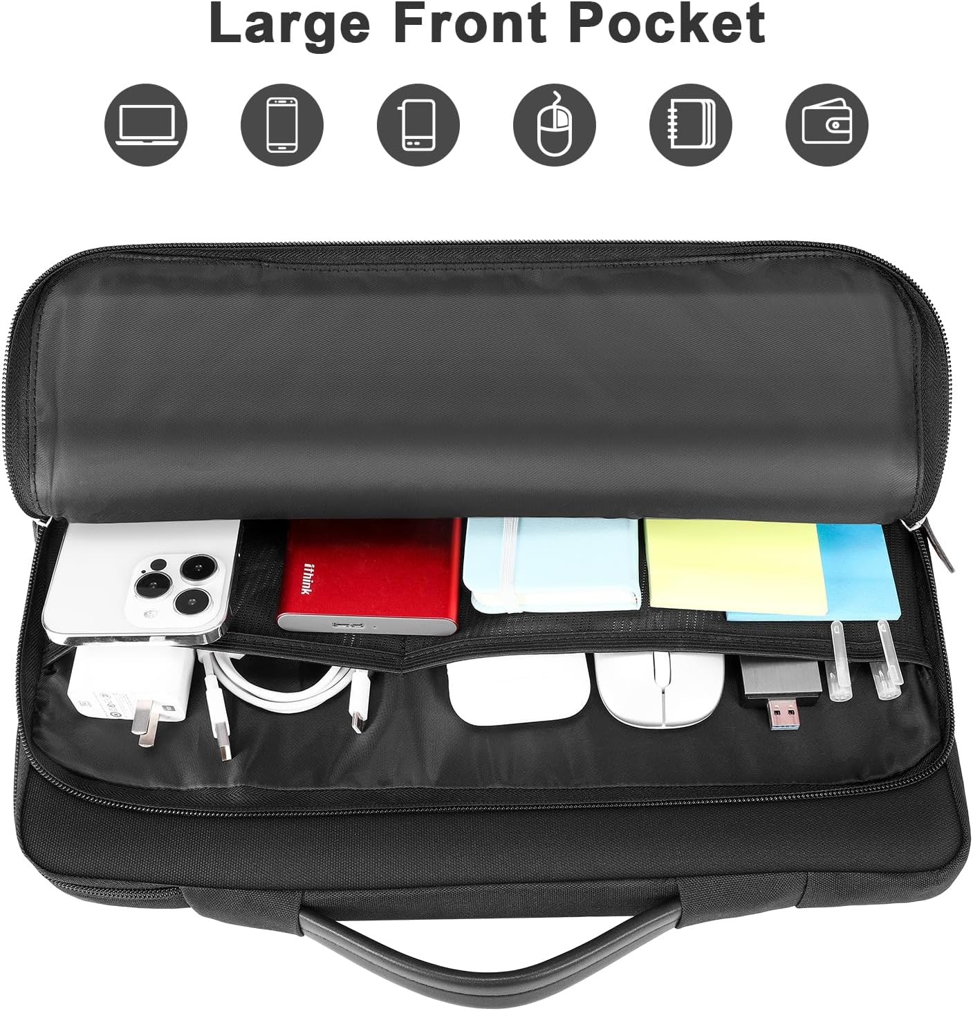 15.6 Inch Laptop Sleeve Case, Protective Carrying Cover for 15-15.6 inch Dell, a