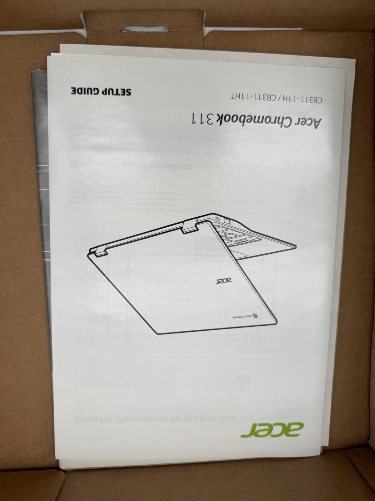 Acer chrome book CB311-11H- KO4N Pure silver Model-N19Q10