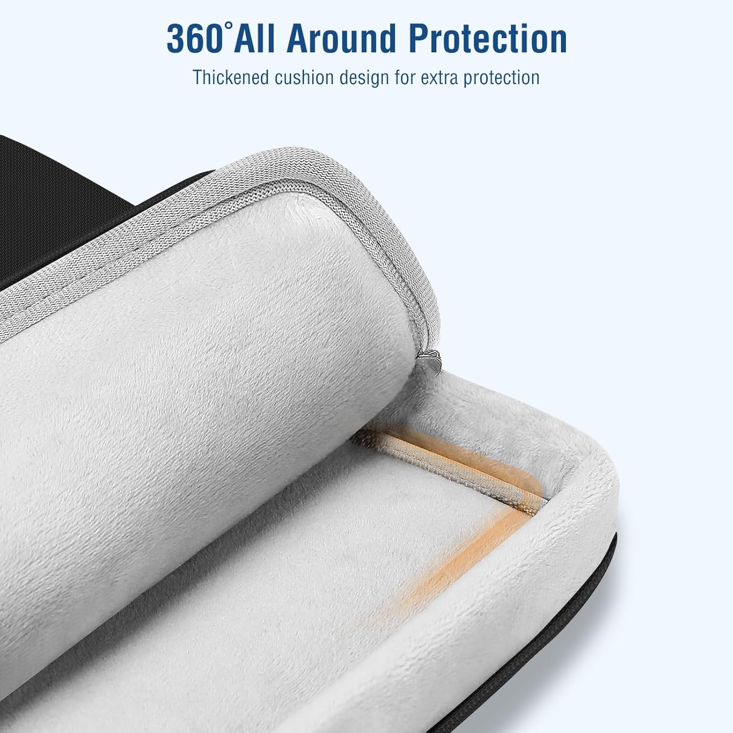360 Laptop Sleeve Case 13.3 inch for MacBook Pro/Air 13.6/Neo, Black Protective