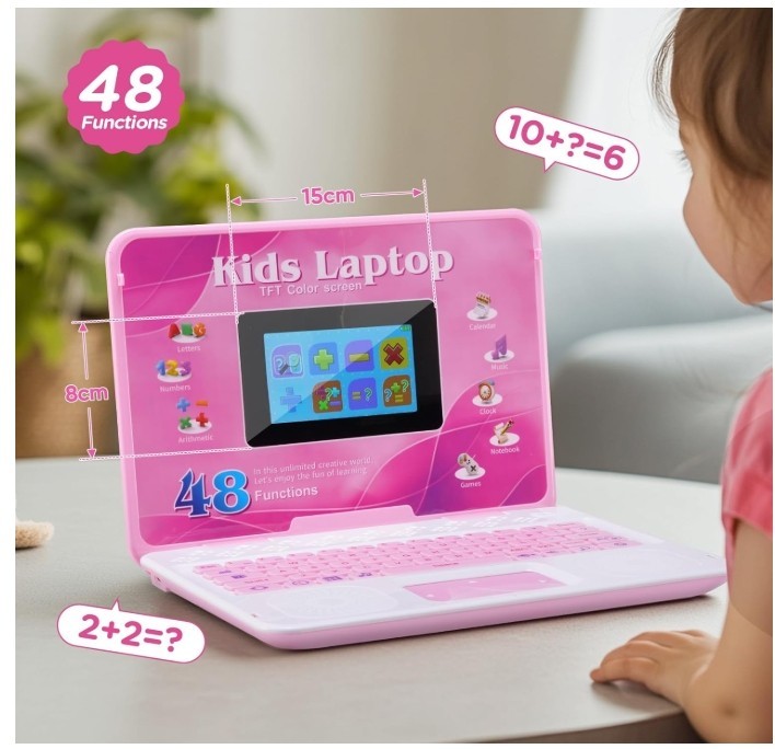Kids Laptop, Educational Color Screen Laptop with 48 Learning Modes