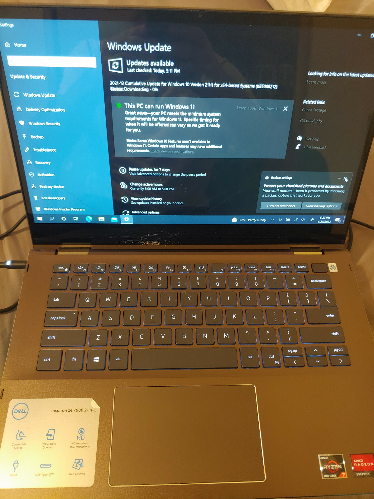 *READ* Dell Inspiron i7405-A371TUP-PUS 14″ Laptop AMD Ryzen 7/16GB RAM 512GB SSD