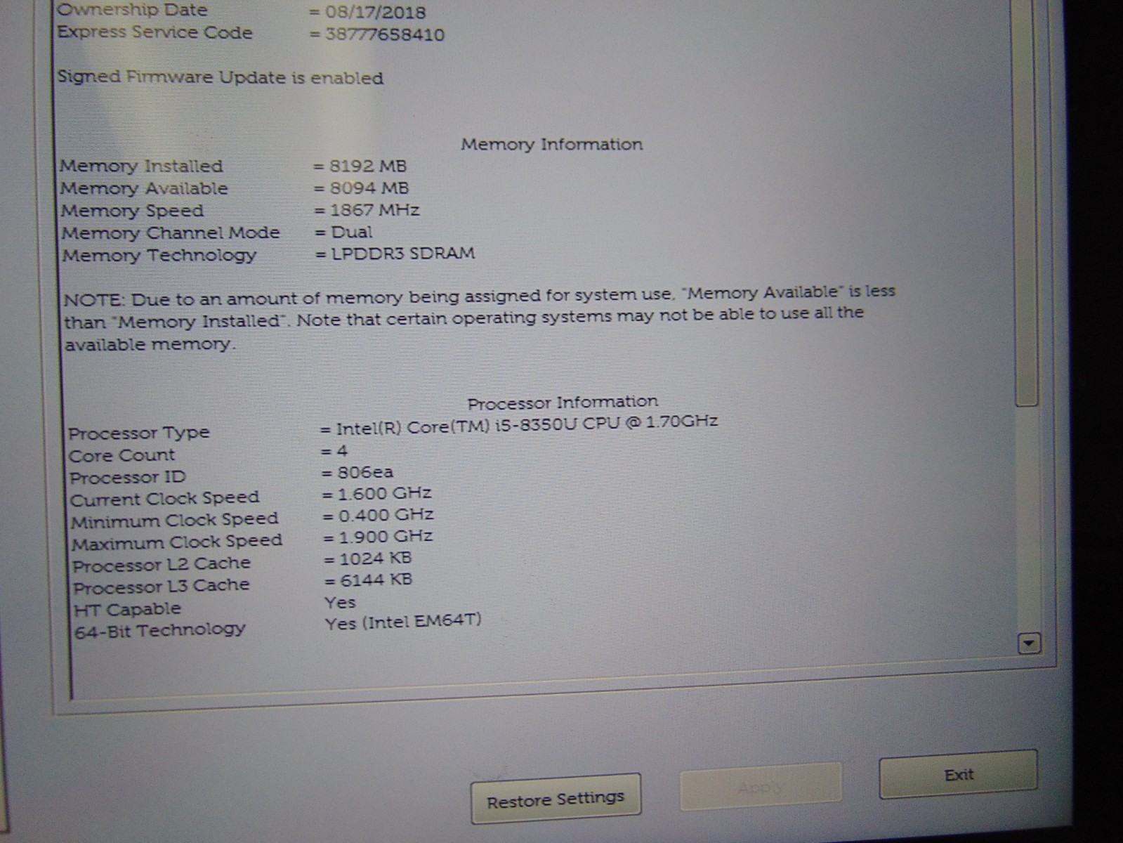 Dell Latitude 5290 2-n-1 Tablet i5-8350U 1.7GHz/ 8GB/No HD/OS/ Scratch