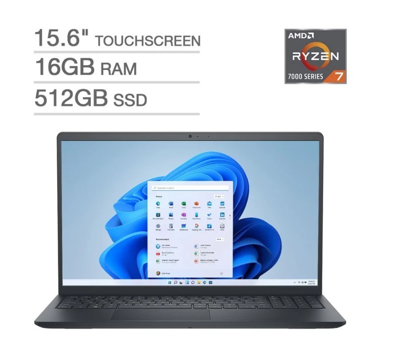 Dell Inspiron 15.6″ Touchscreen Laptop – AMD Ryzen 7 7730U – FHD (1920 x 1080) –