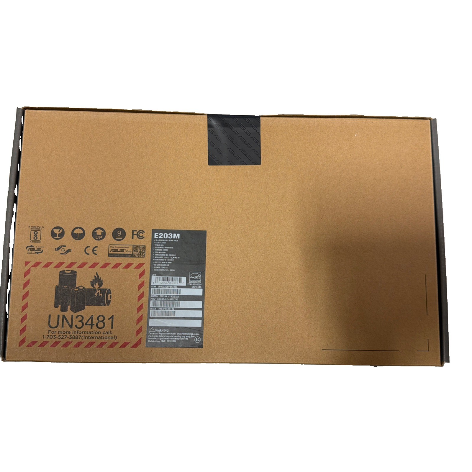 ASUS E203MA 11.6 inch (32GB, Intel Celeron N4000, 1.10 GHZ, 2GB) Laptop – Black
